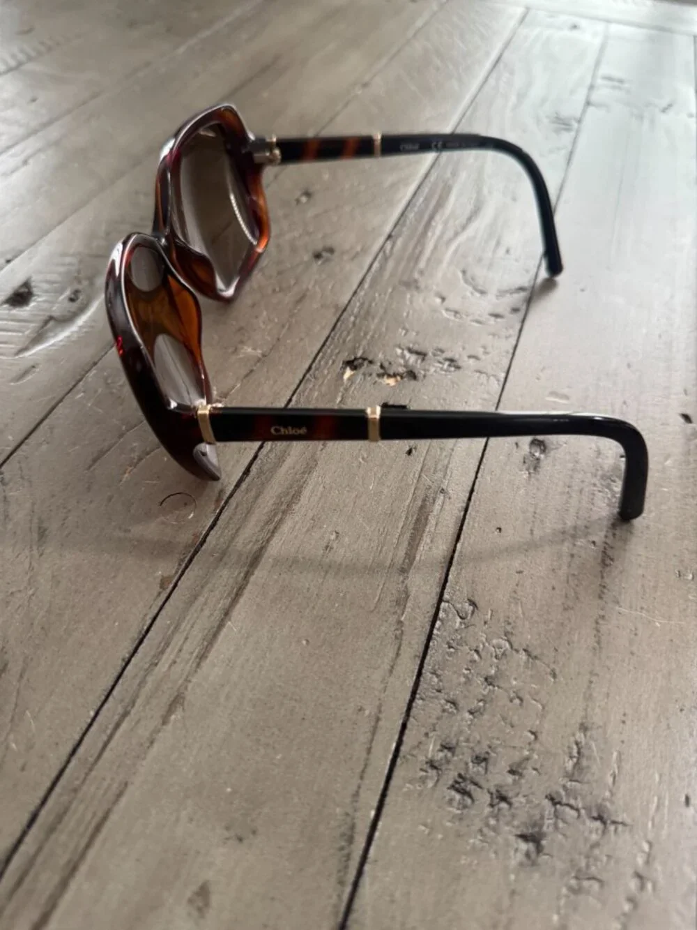 CHLOE CE680S Sunglasses Oversized Square Tortoise Prescription Lenses